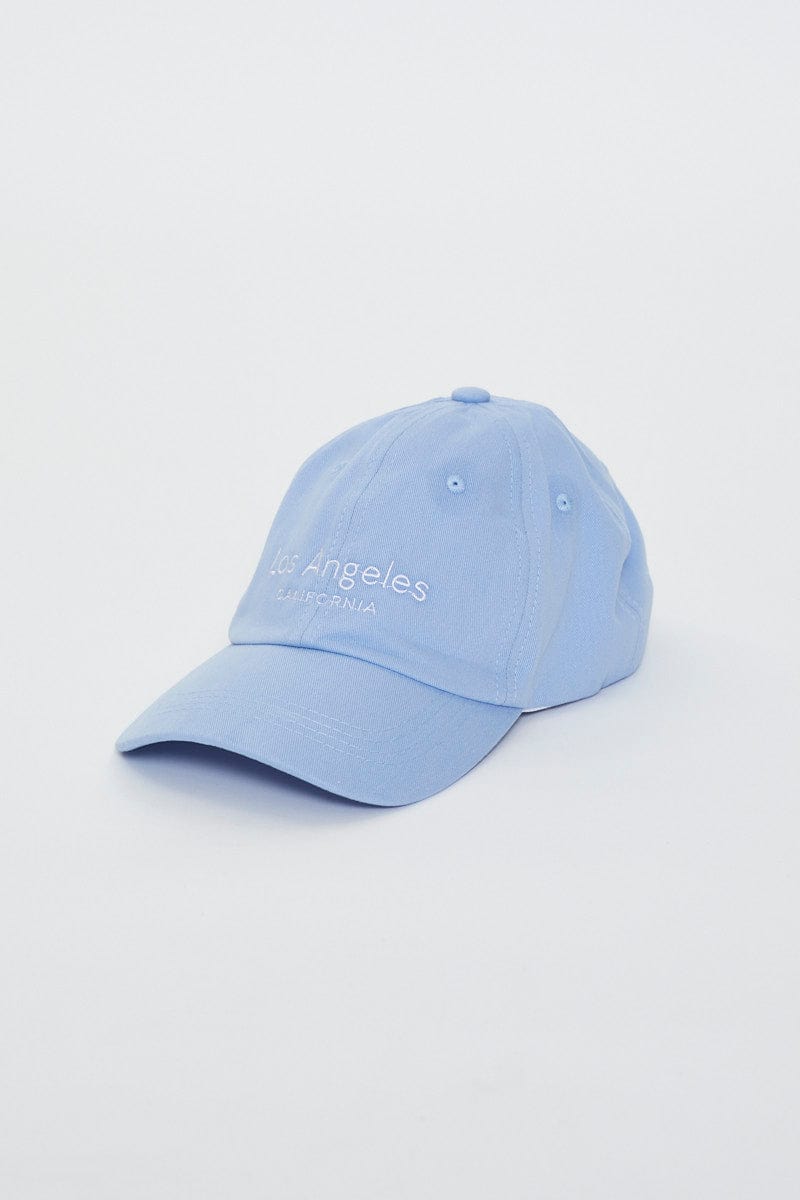 CAPS Blue Los Angeles Embroidered Cap for Women by Ally