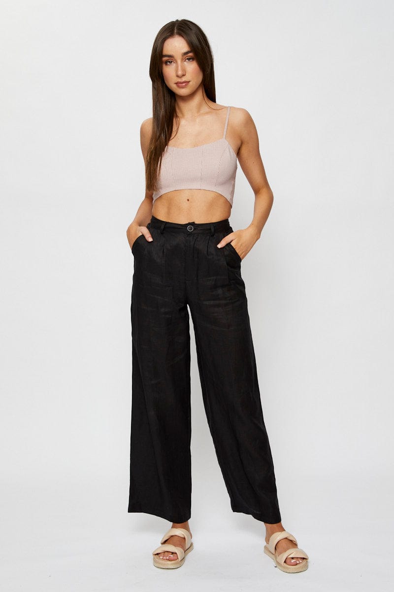 CROP TOP Check Crop Top Sleeveless for Women by Ally