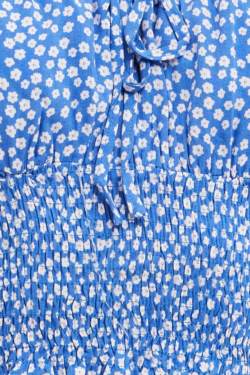 CROP TOP Ditsy Print Crop Top Short Sleeve for Women by Ally