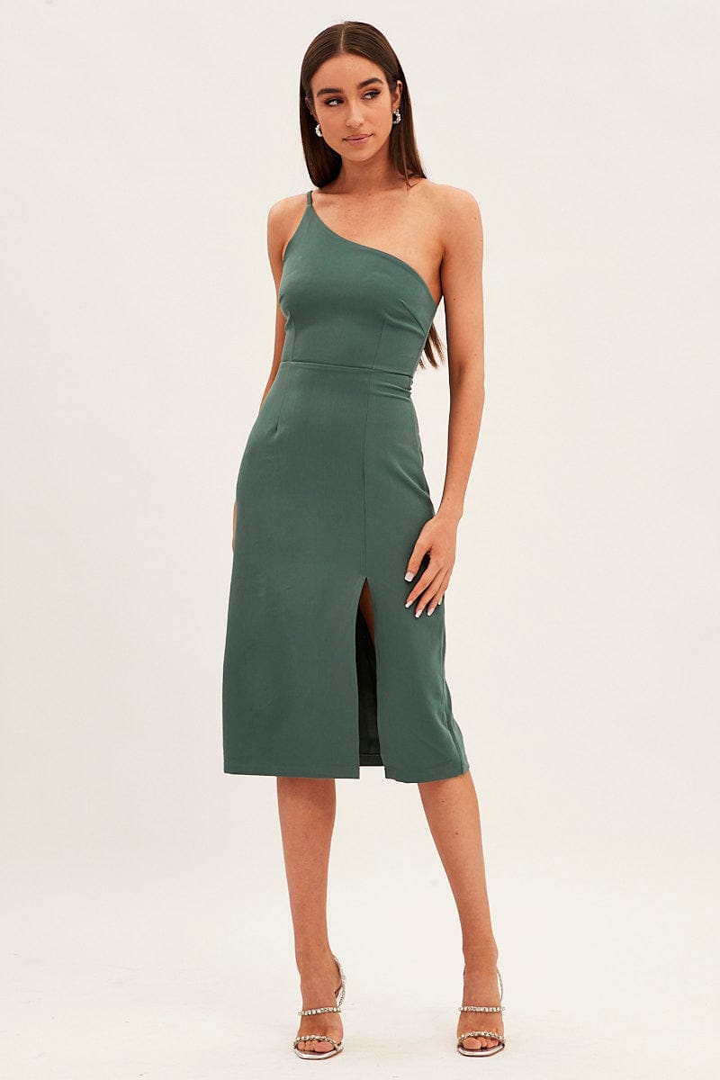 Green Midi Dress Bodycon for Ally Fashion