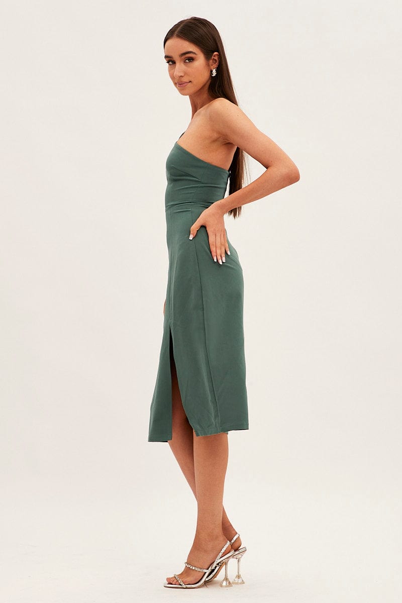 Green Midi Dress Bodycon for Ally Fashion