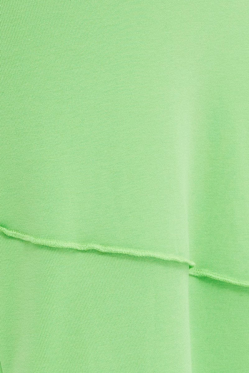 Green Ribbed Bodycon Midi Dress for Ally Fashion