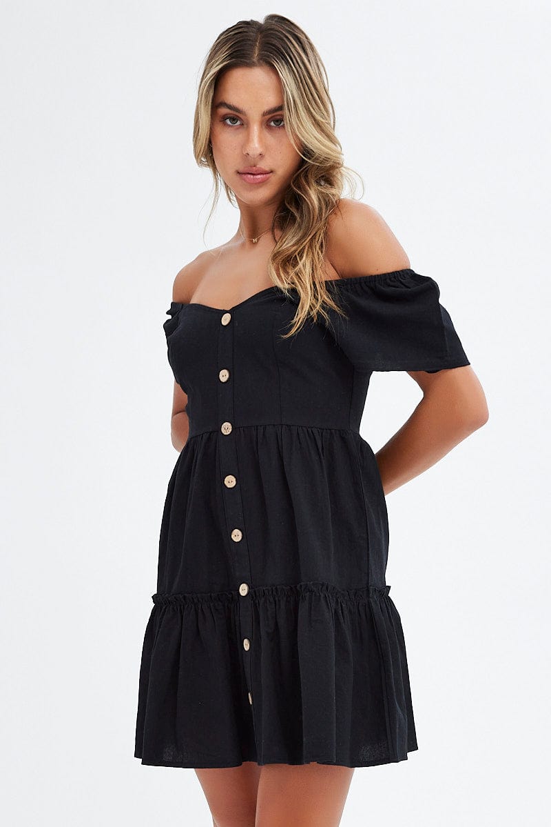 Button front hotsell swing dress