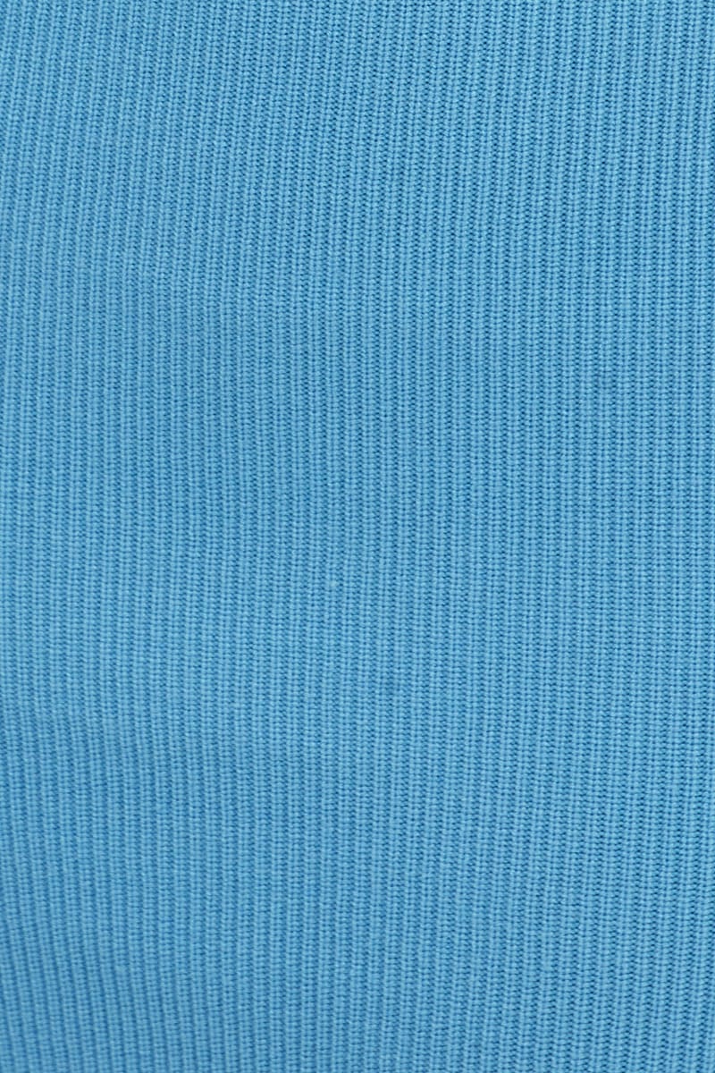 Blue Knit Dress Boob Tube Mini for Ally Fashion