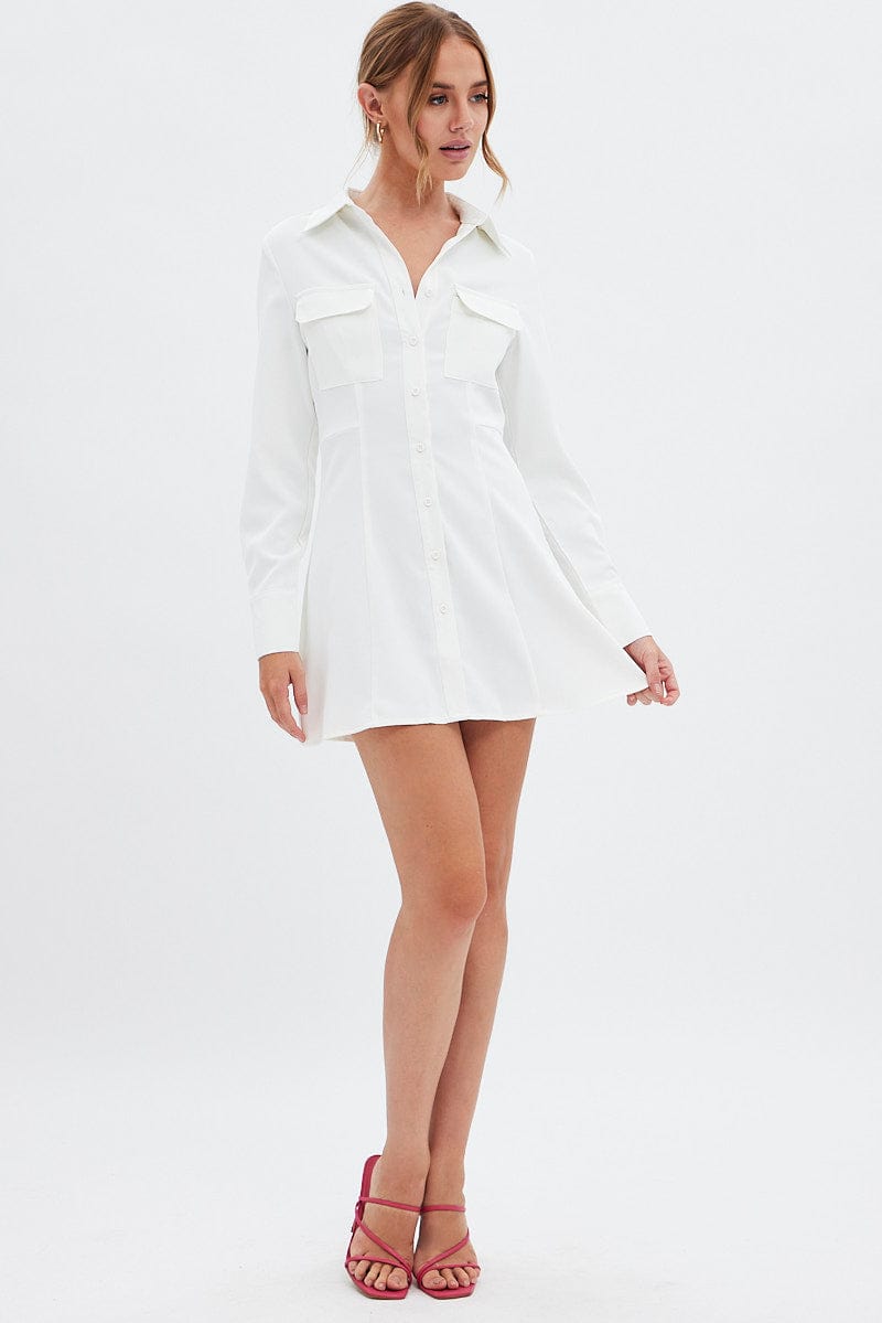long white shirt dress White Shirt Dress Long Sleeve