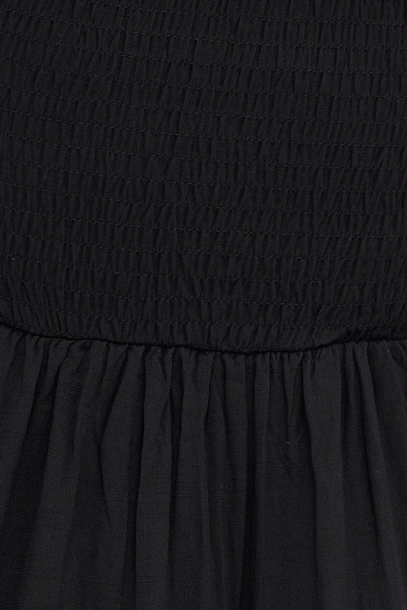 Black Fit And Flare Dress Long Sleeve Mini for Ally Fashion