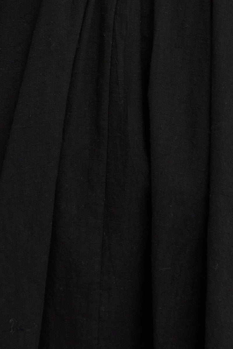 Black Fit And Flare Dress Puff Sleeve Mini | Ally Fashion