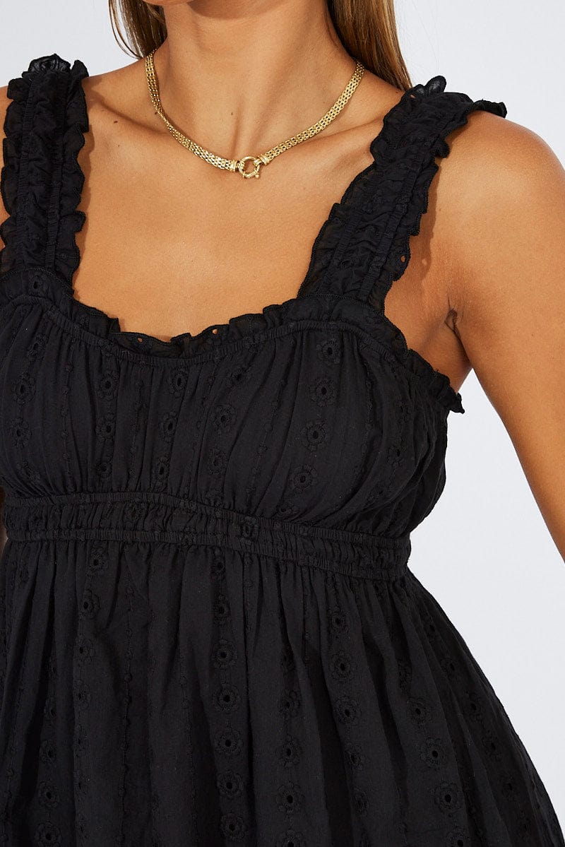 Black Fit And Flare Dress Lace for Ally Fashion