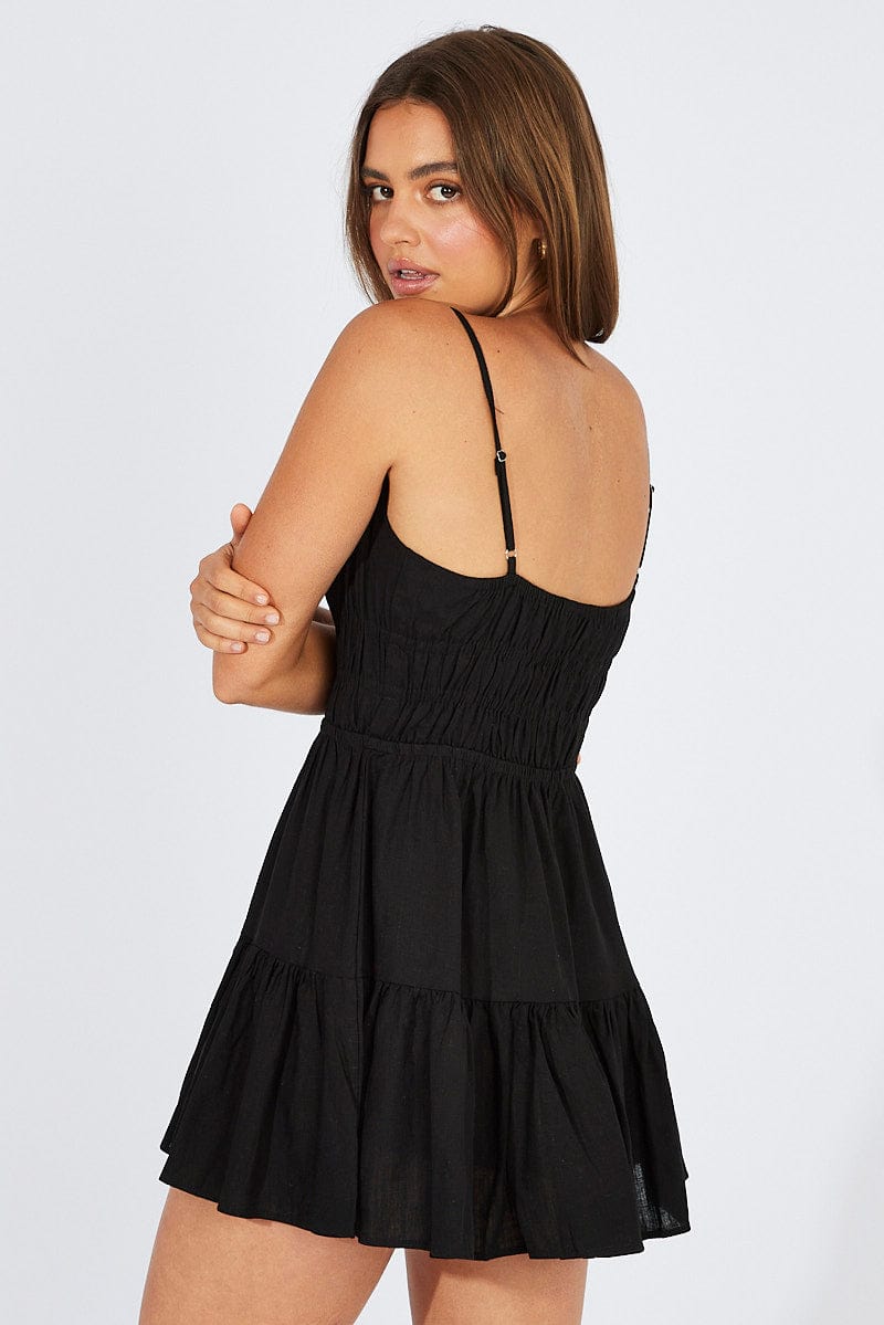 Black Fit And Flare Dress Mini for Ally Fashion