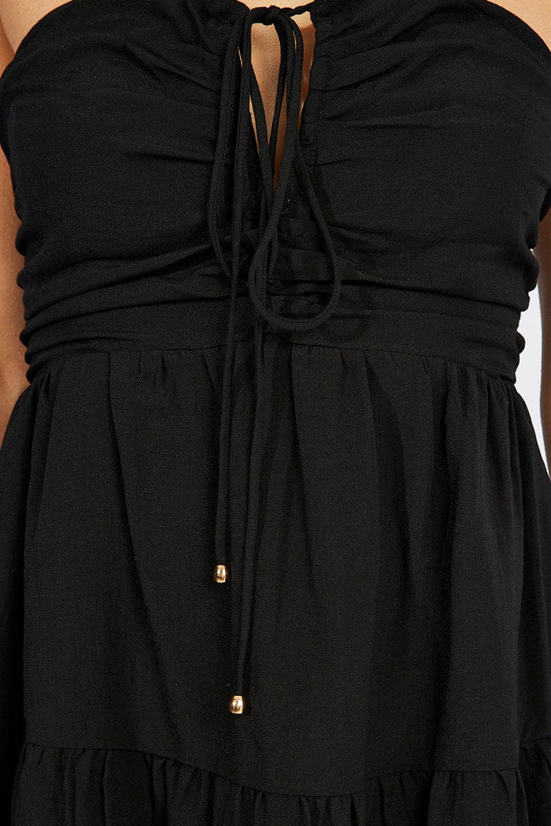 Black Fit And Flare Dress Mini for Ally Fashion