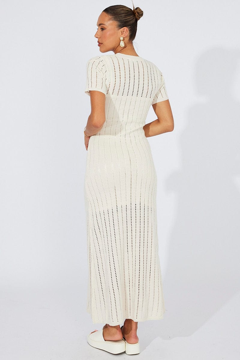 Short sleeve hotsell white maxi dress