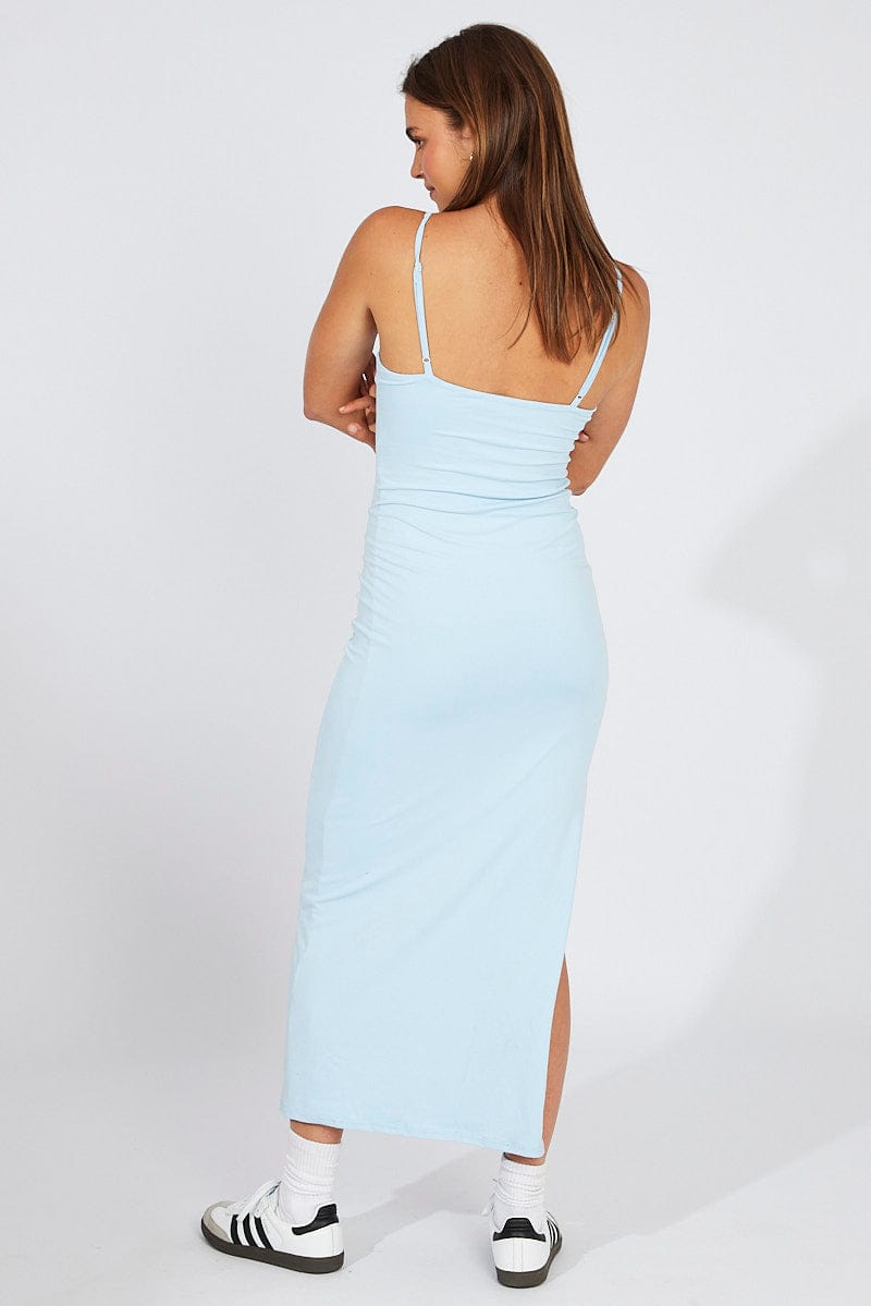 Blue Supersoft Slim Fit Maxi Dress for Ally Fashion