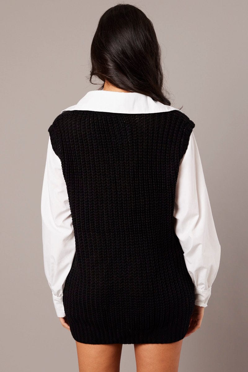 Black Knit Top Jumper for Ally Fashion