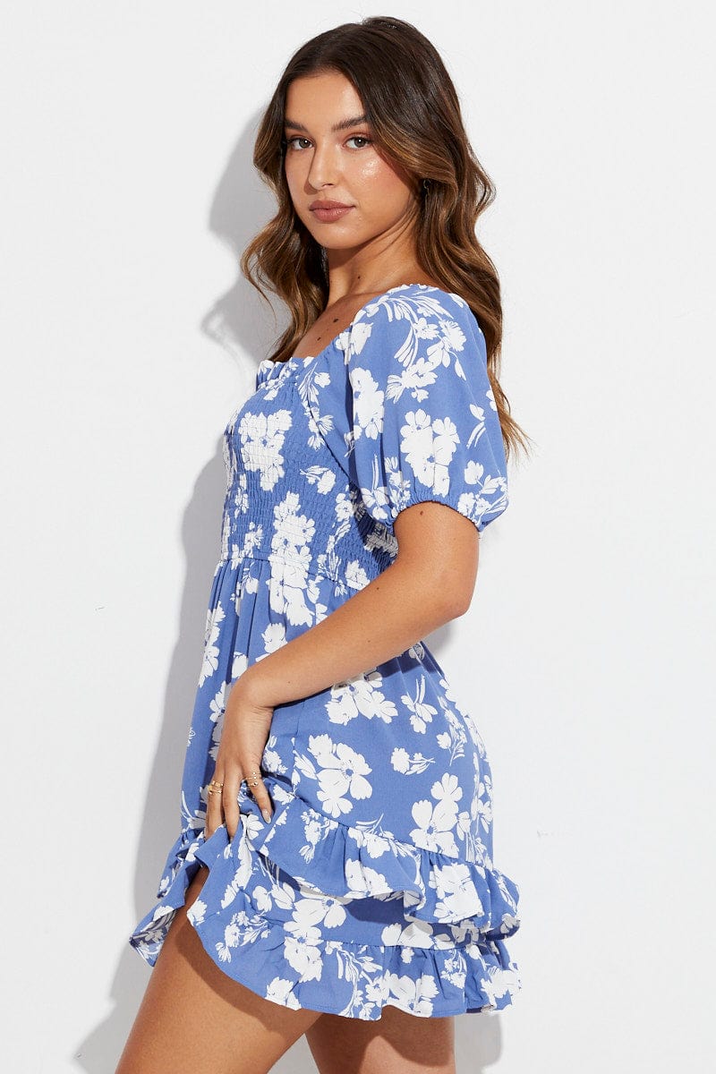 Short sleeve 2024 flower dress