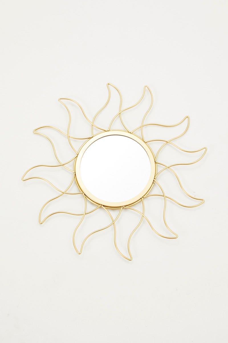 DECORATIONS Metallic Sun Mirror for Women by Ally