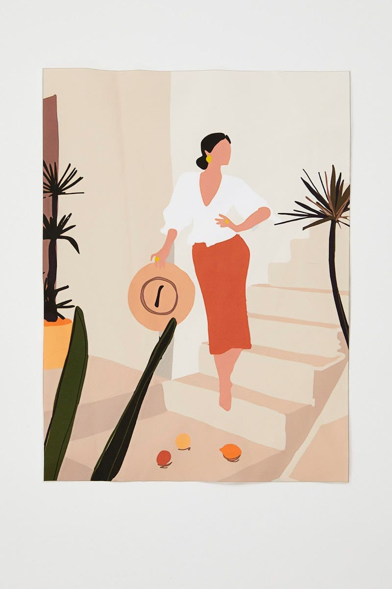 DECORATIONS Print Girl Illustration Print A3 30Cm X 40Cm for Women by Ally