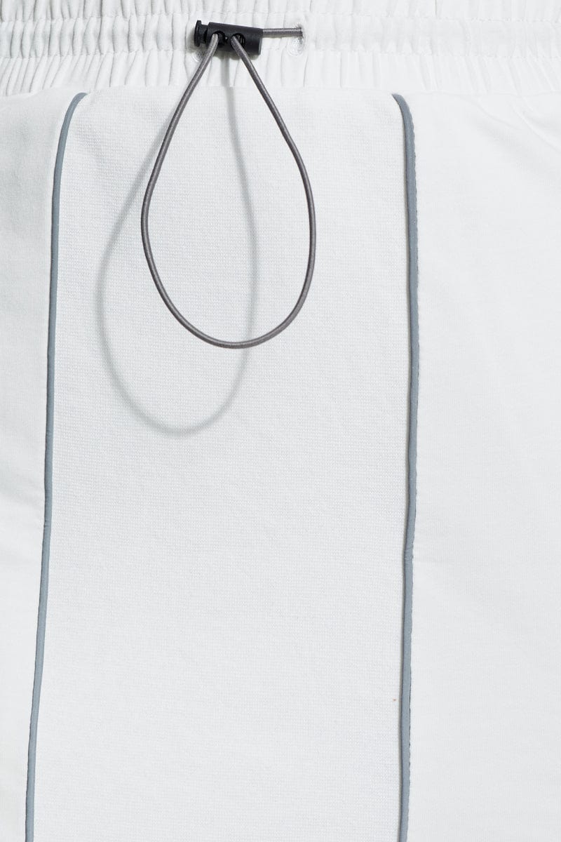 DESIGNER SKIRT White Reflective Piping Mini Skirt for Women by Ally