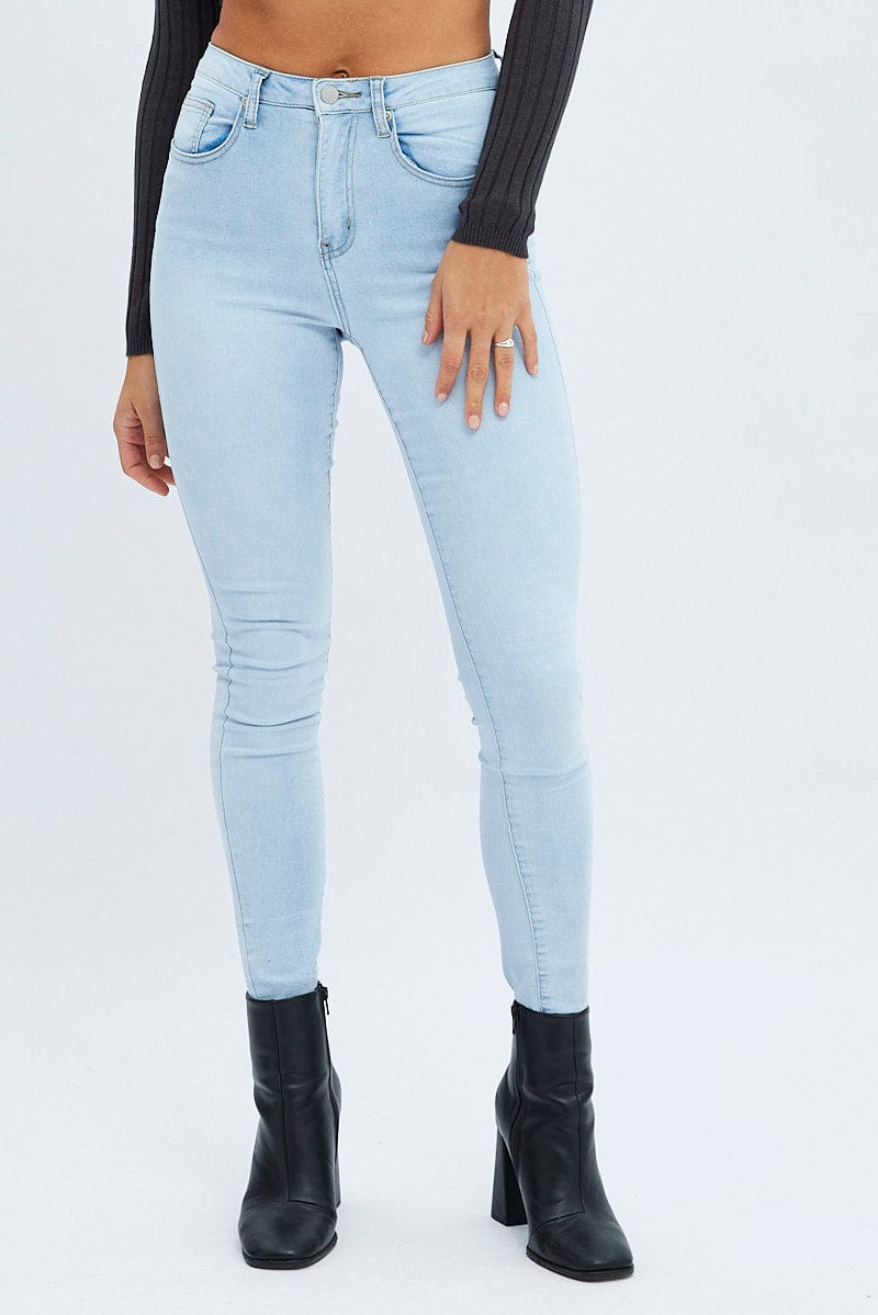 Denim Skinny Jeans High Rise | Ally Fashion