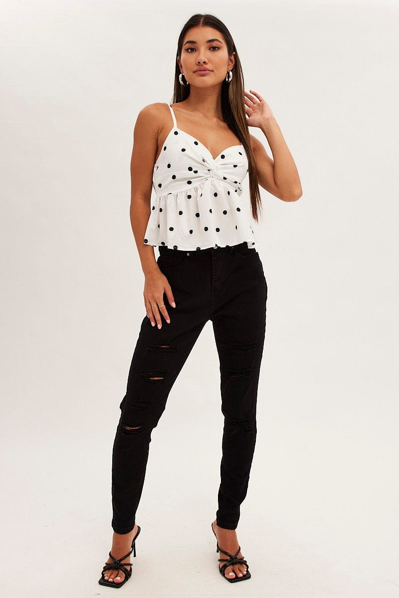 Black Skinny Denim Jeans High Rise for Ally Fashion