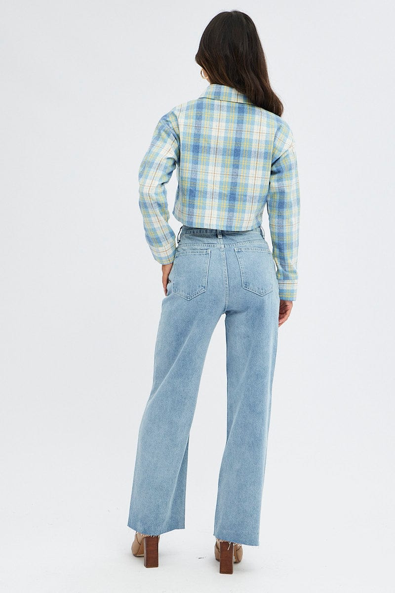 Denim Wide Leg Denim Jeans High Rise for Ally Fashion