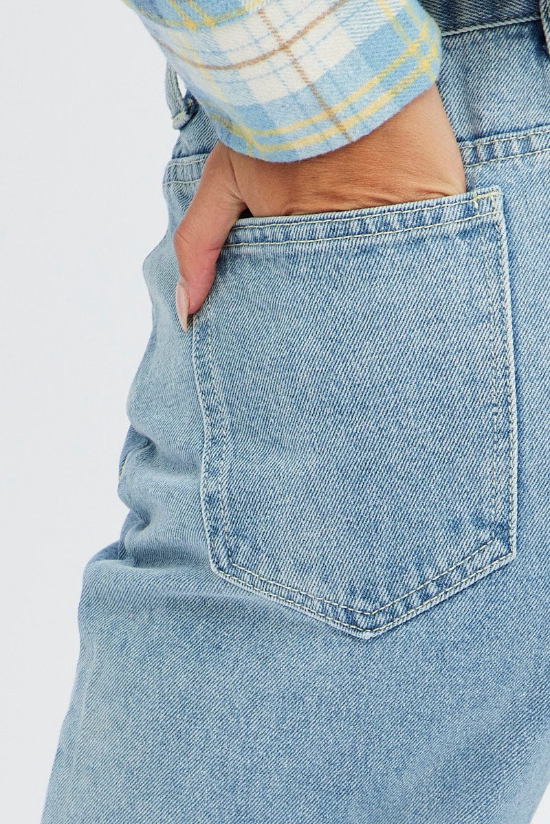 Denim Wide Leg Denim Jeans High Rise for Ally Fashion