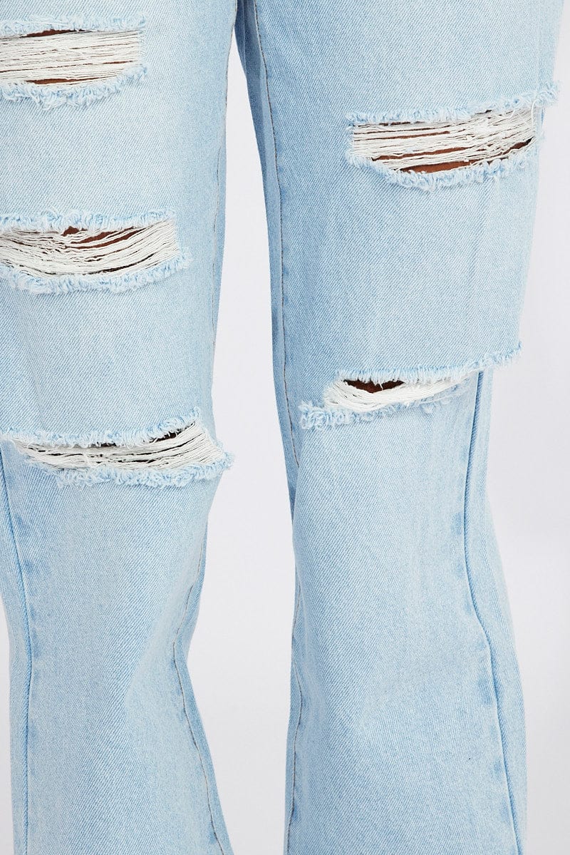 Denim High Rise Jean Ripped for Ally Fashion