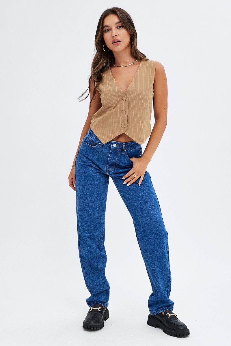 Denim Baggy Denim Jeans High rise for Ally Fashion