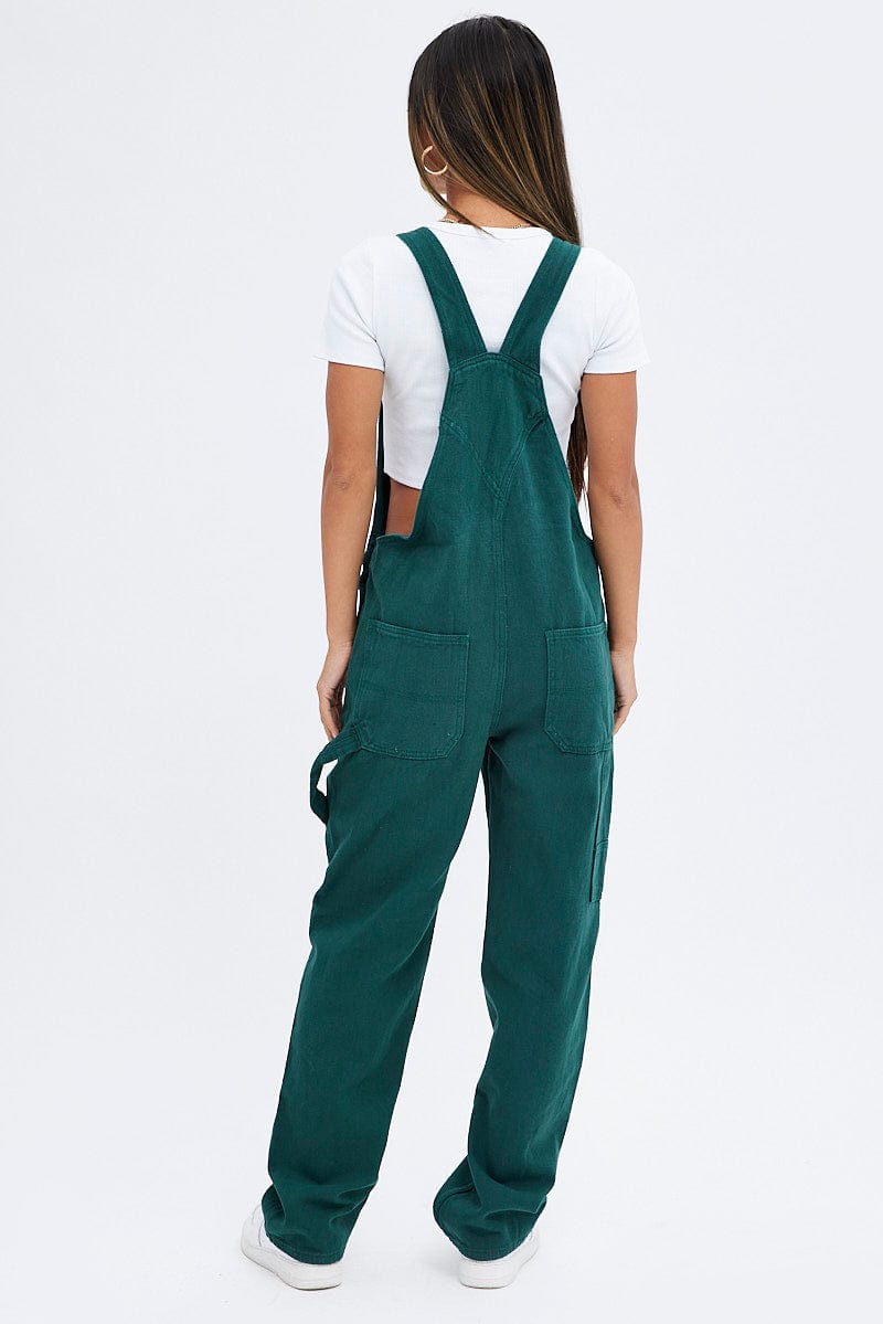 Green Carpenter Overall Jeans for Ally Fashion