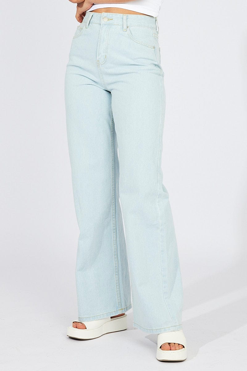 Denim Wide Leg Jean High Rise for Ally Fashion