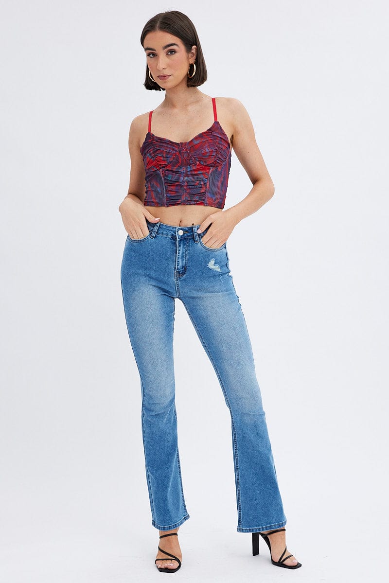 Denim Flare Jeans High Rise for Ally Fashion