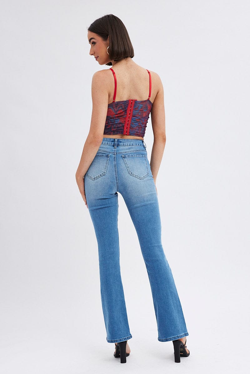 Denim Flare Jeans High Rise for Ally Fashion