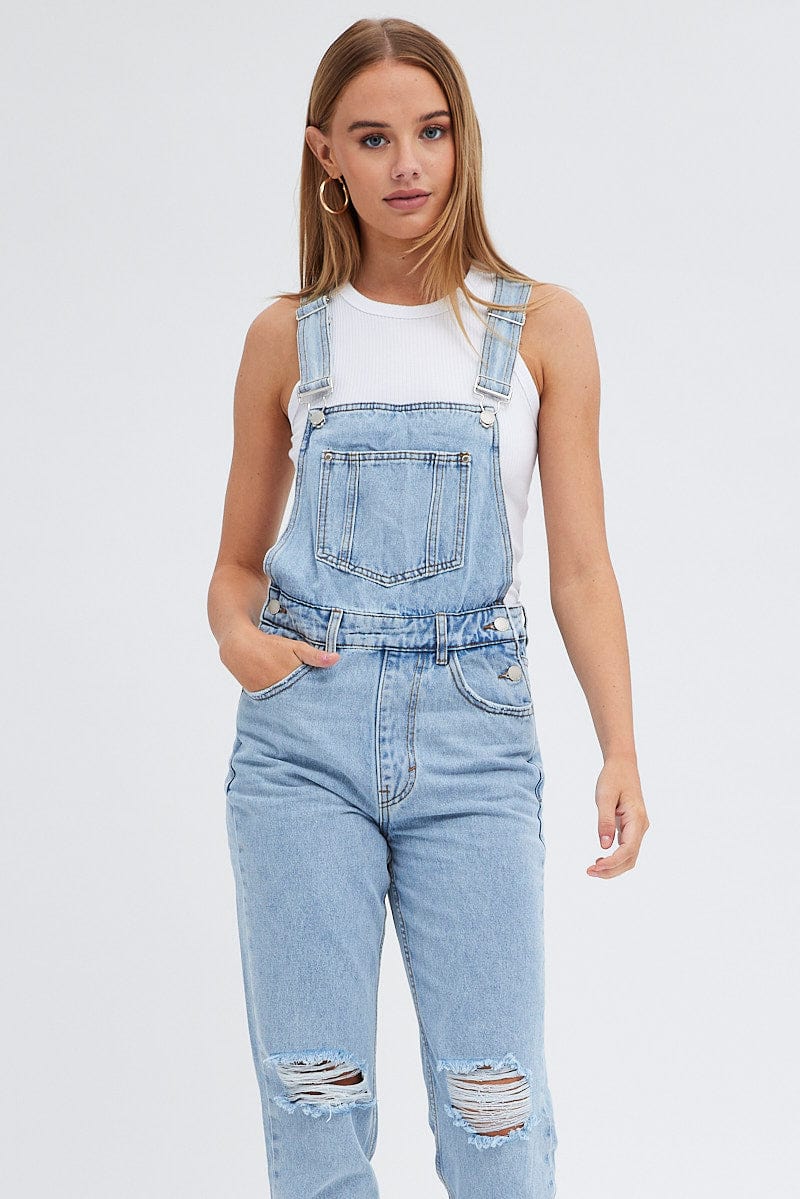 Incubus Notebook Het formulier Denim Overall Jeans Ripped | Ally Fashion