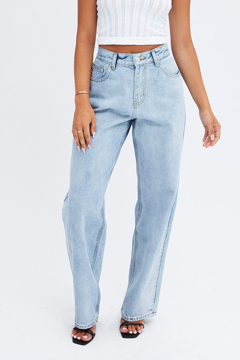 Denim Baggy Jeans Mid Rise | Ally Fashion