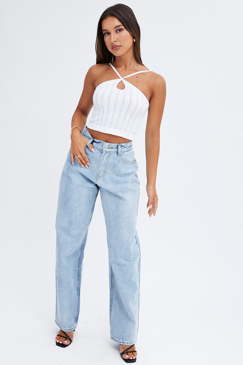 Denim Baggy Jeans Mid Rise | Ally Fashion