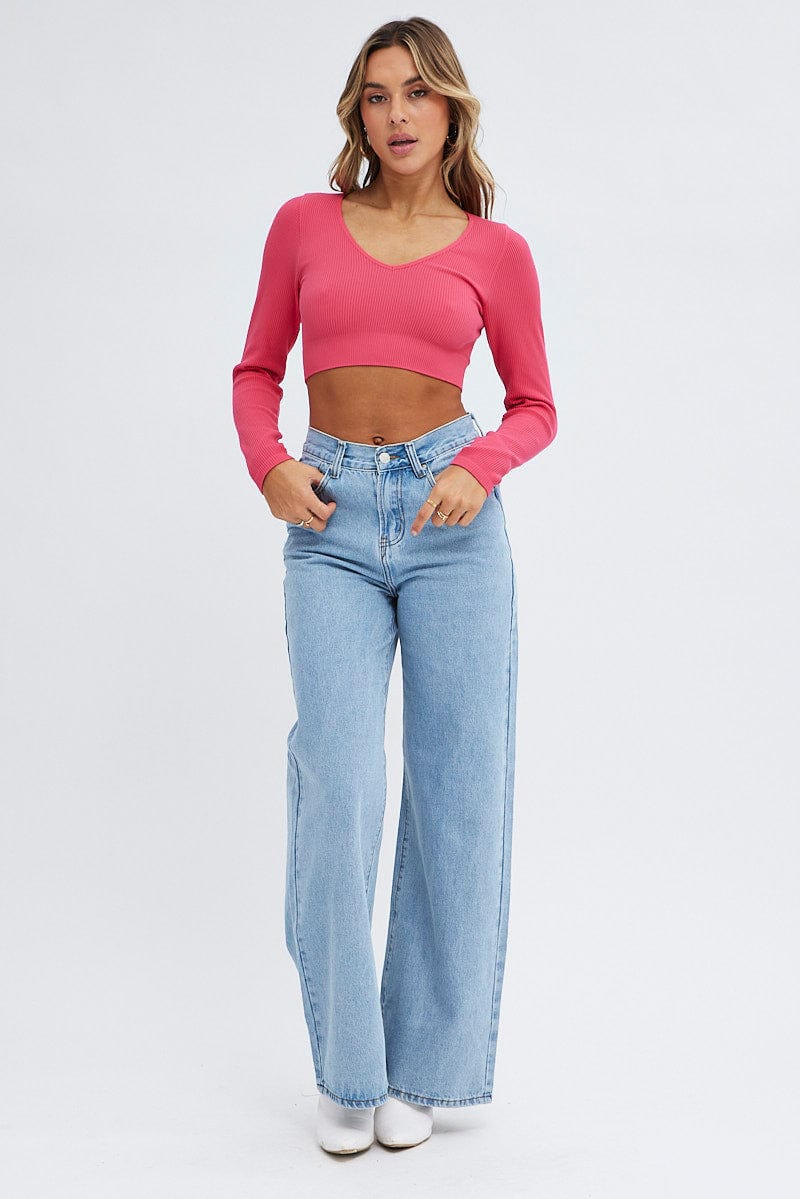 Denim Baggy Denim Jeans Midi Rise | Ally Fashion