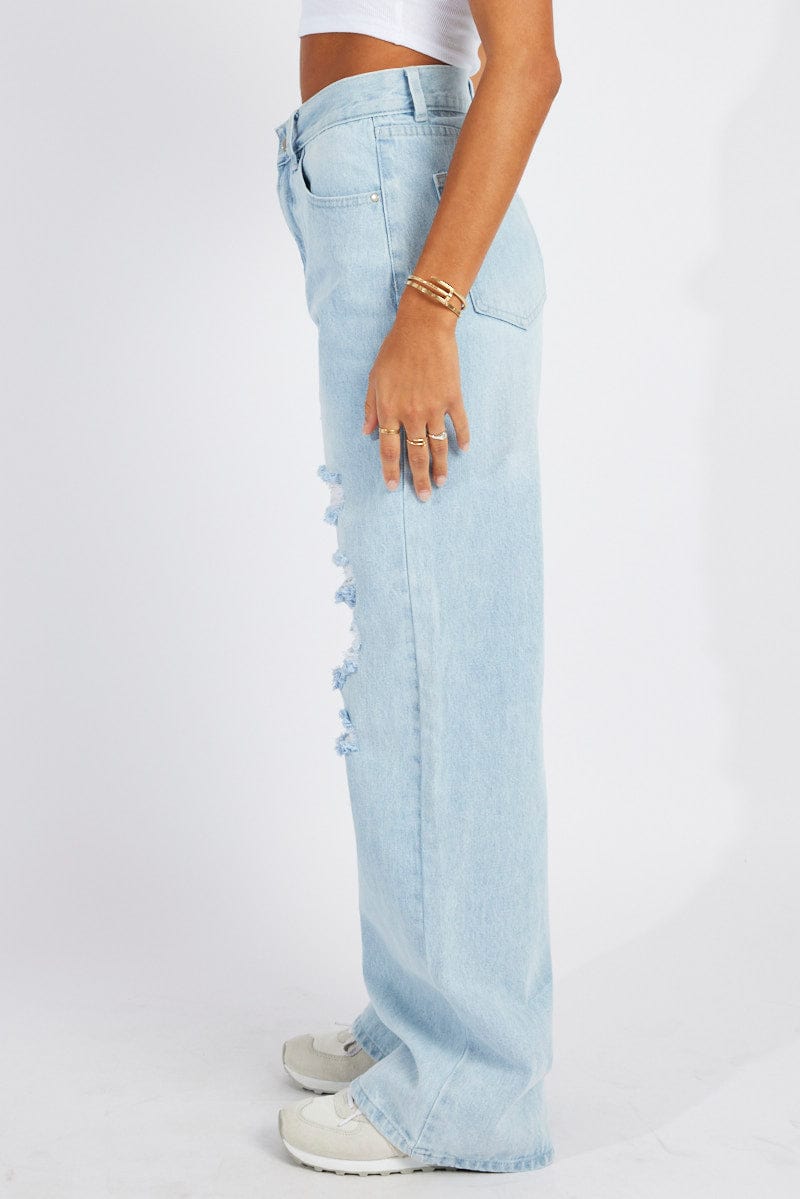 Denim Wide Leg Jean High Rise for Ally Fashion