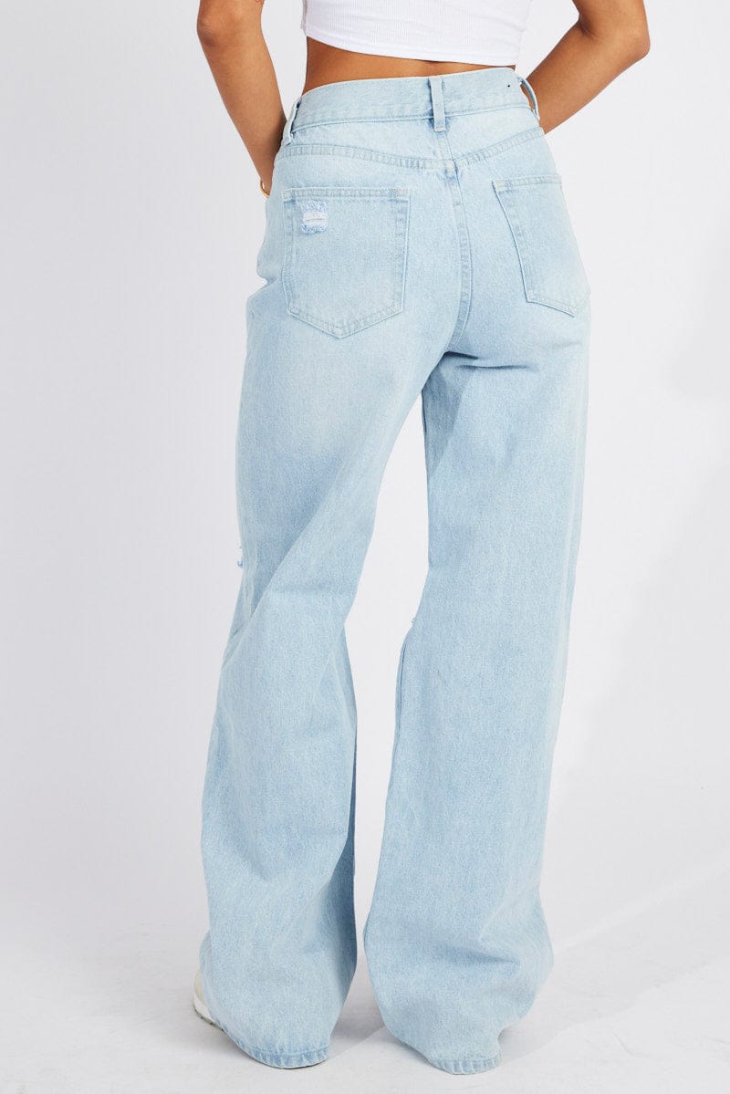 Denim Wide Leg Jean High Rise for Ally Fashion