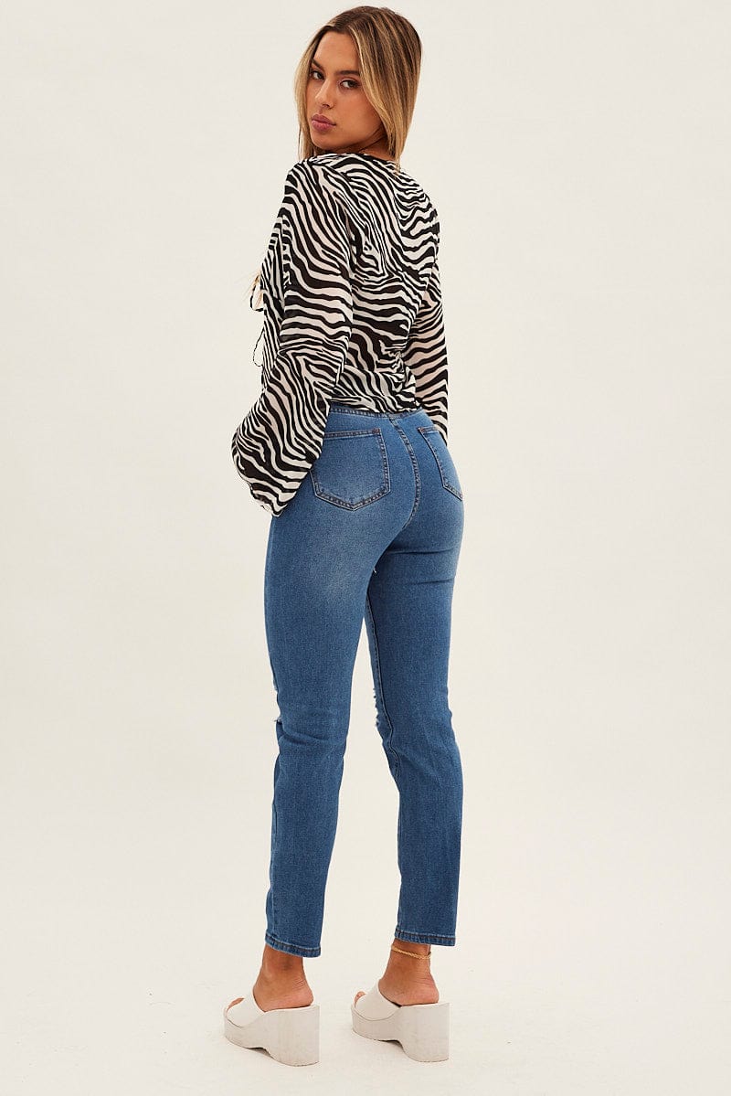 Denim Mom Jeans High Rise Stretch for Ally Fashion