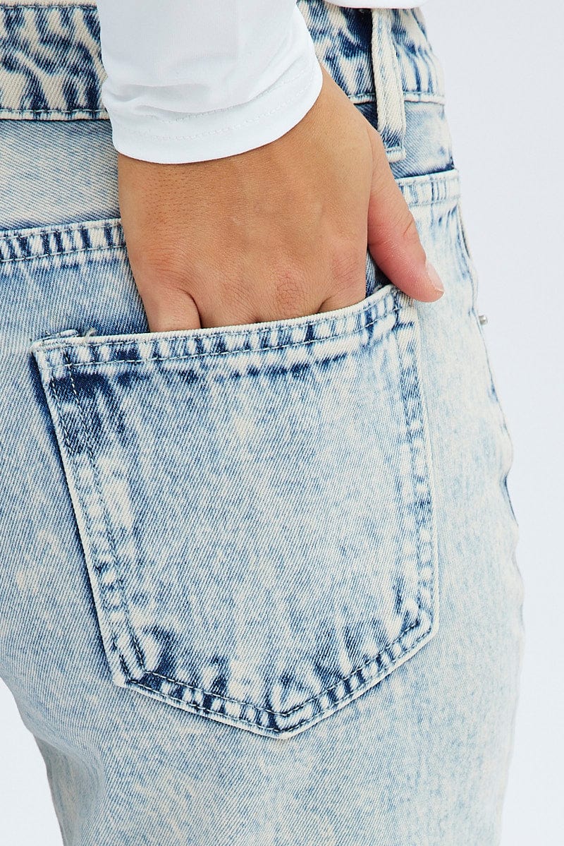 Denim Flare Jean Low Rise Dirty Wash for Ally Fashion