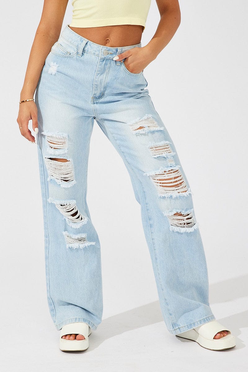 Denim 90's Wide Leg Jeans | Ally Fashion