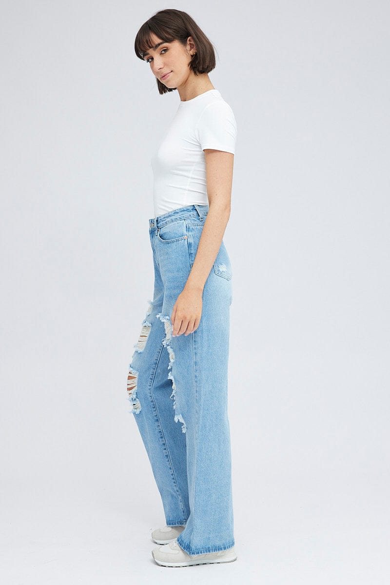 Denim 90's Wide Leg Jeans for Ally Fashion