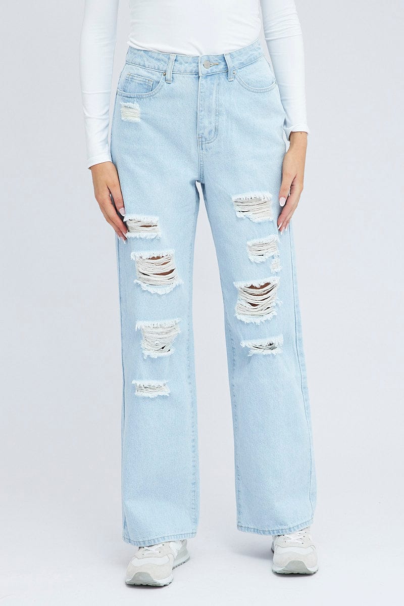 Denim 90's Wide Leg Jeans | Ally Fashion