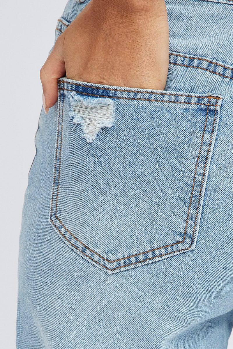 Denim Boyfriend Jeans Mid Rise for Ally Fashion
