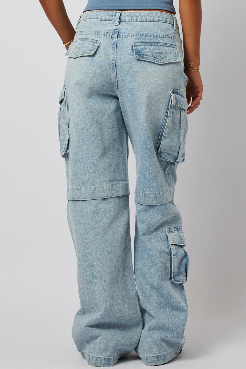 Denim Cargo Jean Out Pocket for Ally Fashion