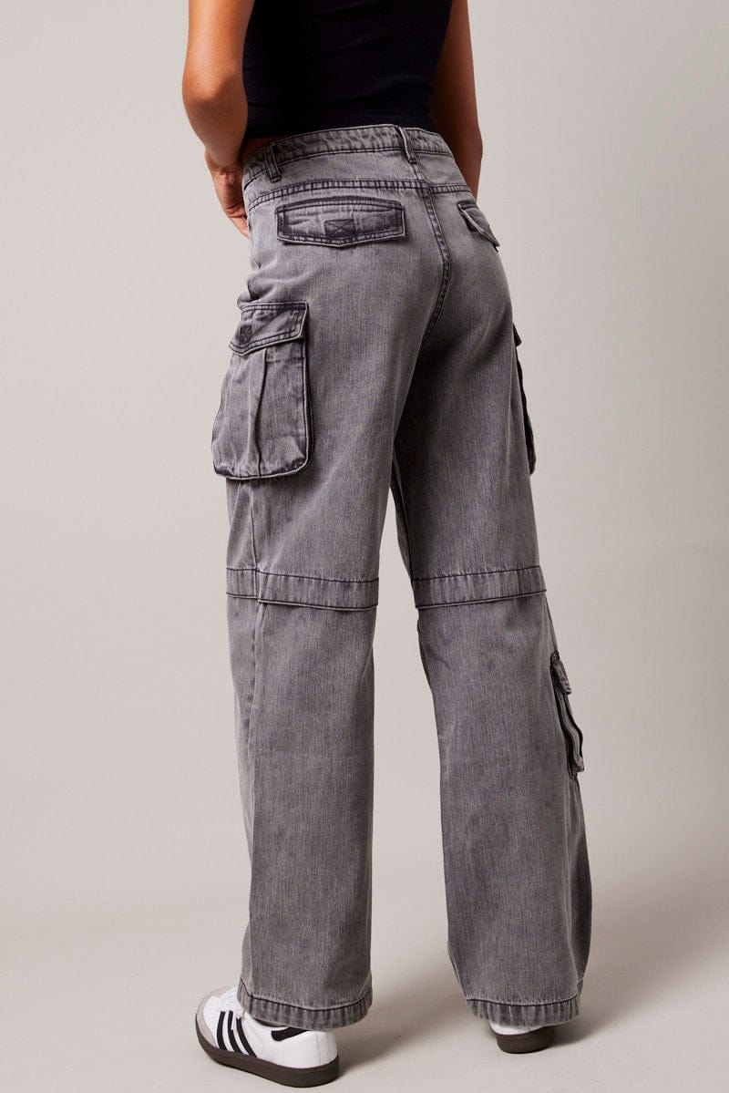 Grey Cargo Jean Out Pocket for Ally Fashion