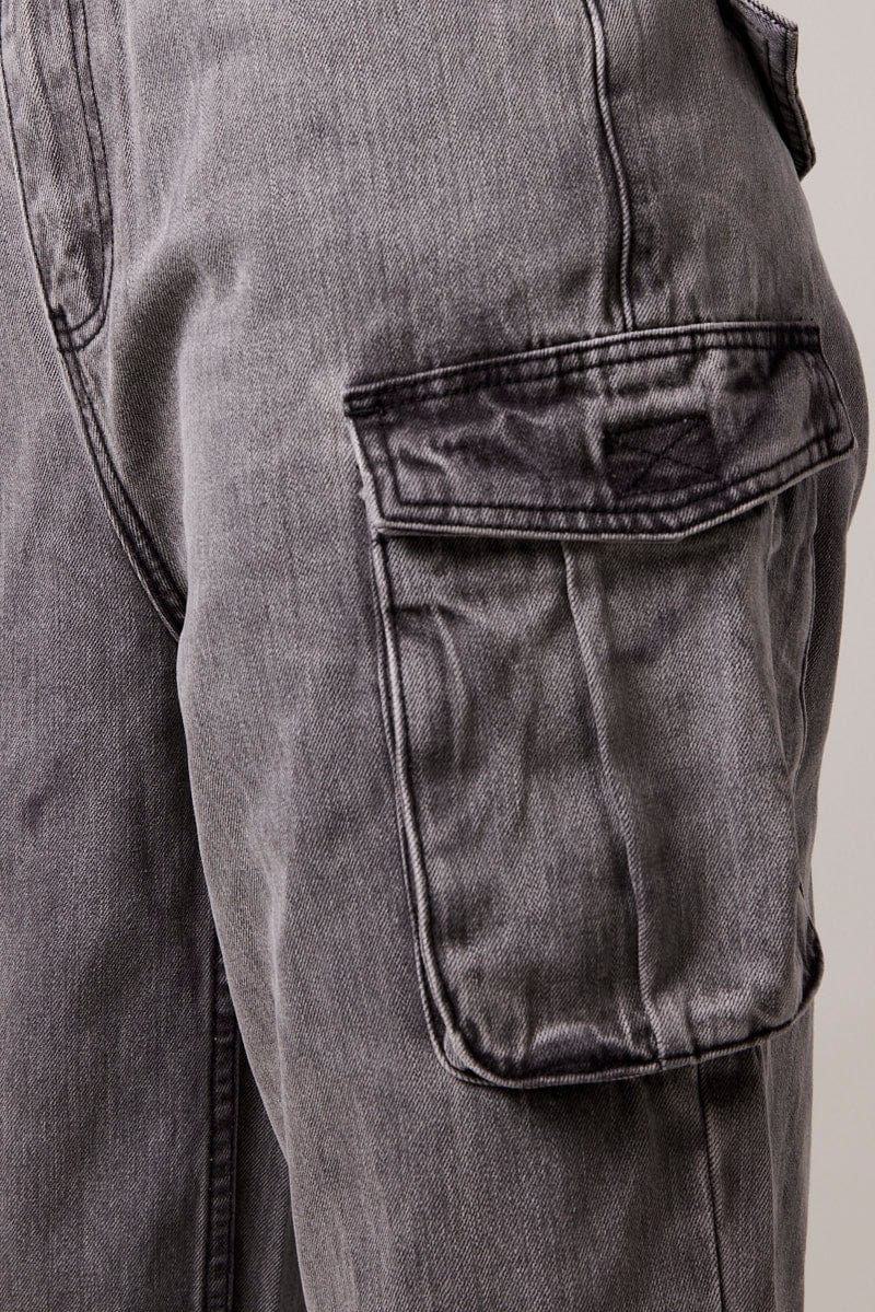 Grey Cargo Jean Out Pocket for Ally Fashion