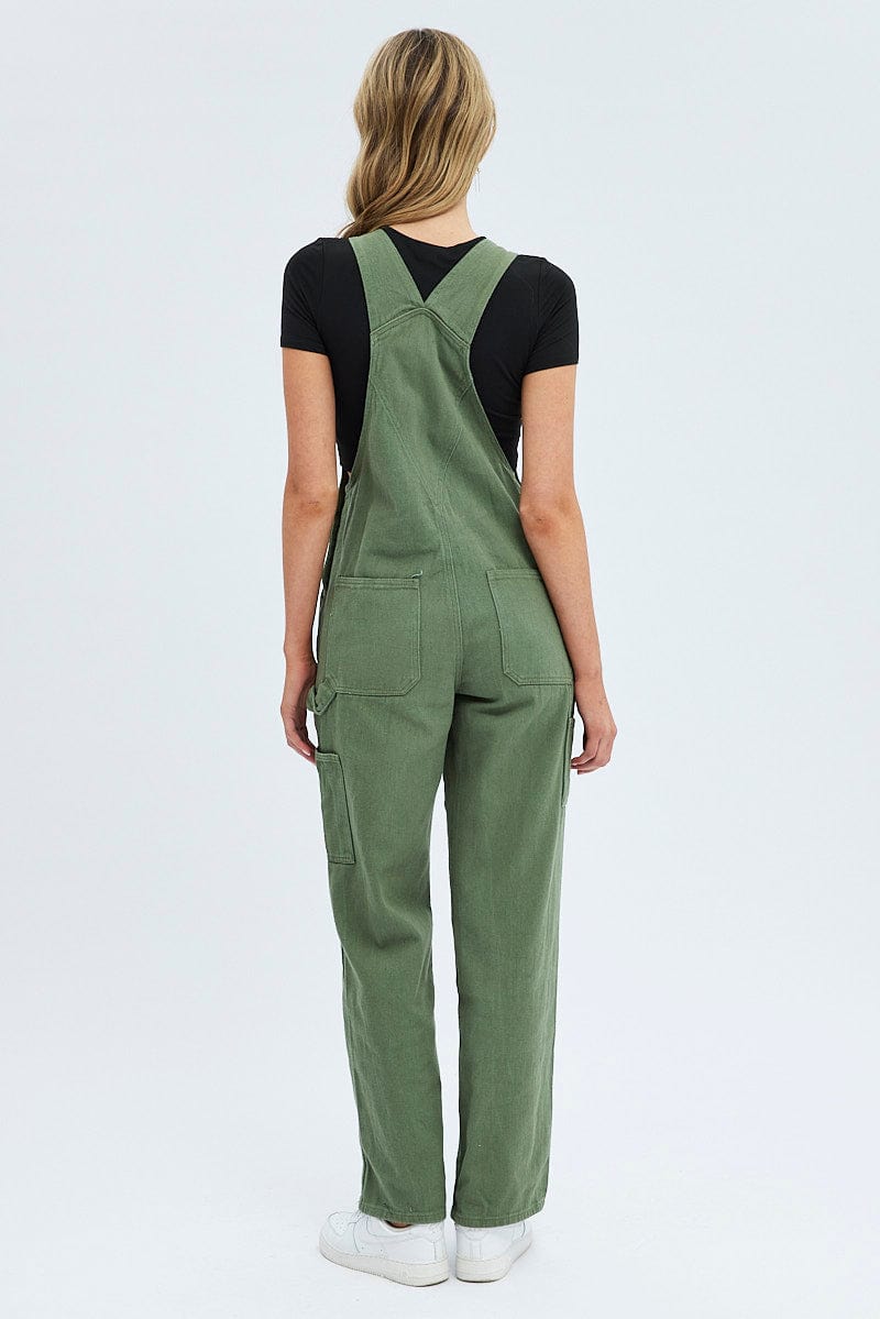Green Denim Overall for Ally Fashion