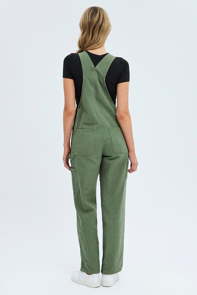 Green Denim Overall | Ally Fashion