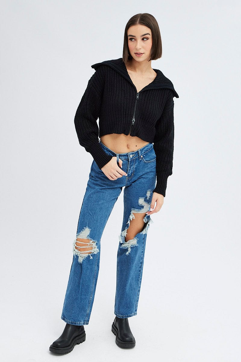 Denim Baggy Denim Jeans Low rise for Ally Fashion