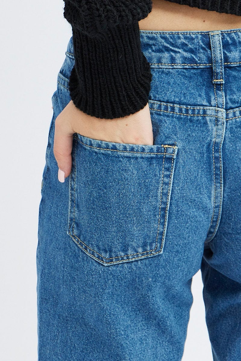 Denim Baggy Denim Jeans Low rise for Ally Fashion